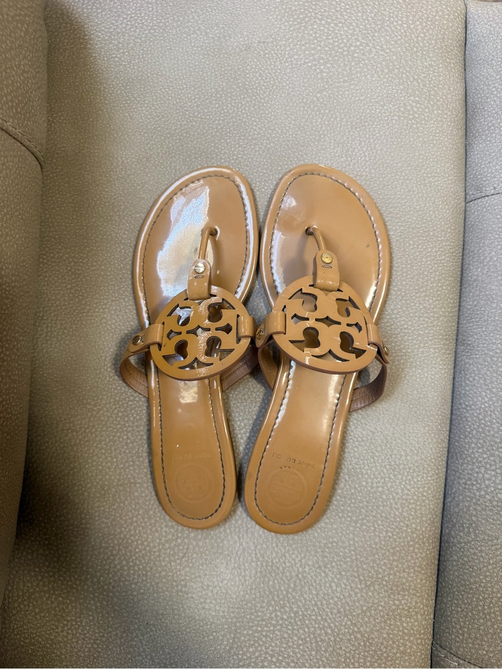 Women's Tan Leather Tory Burch sandals